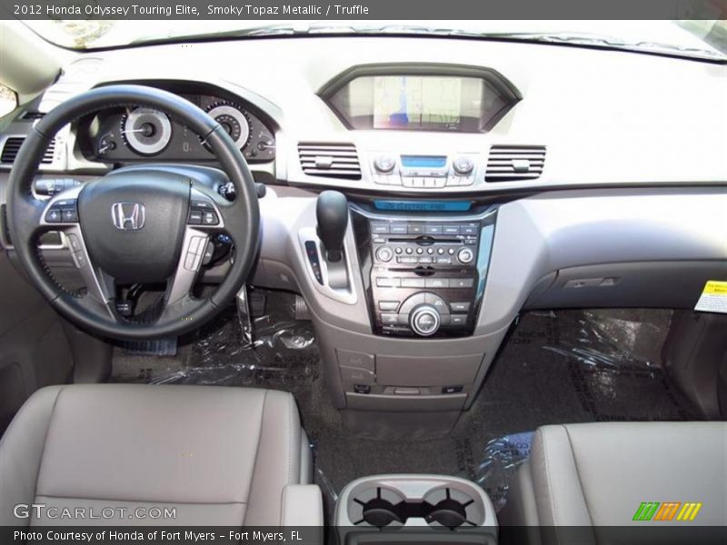 Smoky Topaz Metallic / Truffle 2012 Honda Odyssey Touring Elite