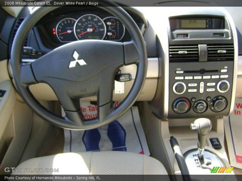 Dover White Pearl / Beige 2008 Mitsubishi Galant ES