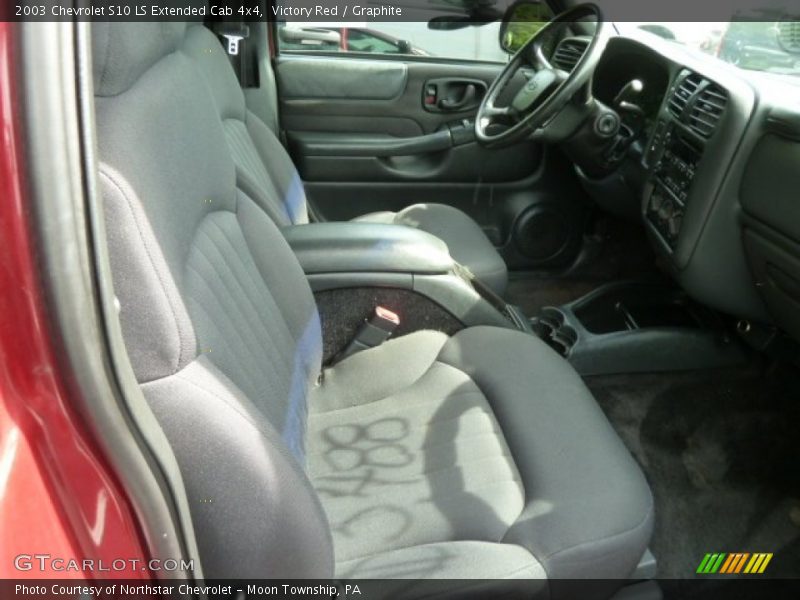 Victory Red / Graphite 2003 Chevrolet S10 LS Extended Cab 4x4