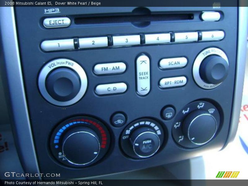 Dover White Pearl / Beige 2008 Mitsubishi Galant ES