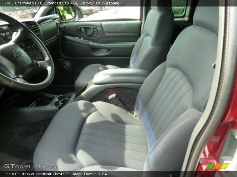 Victory Red / Graphite 2003 Chevrolet S10 LS Extended Cab 4x4