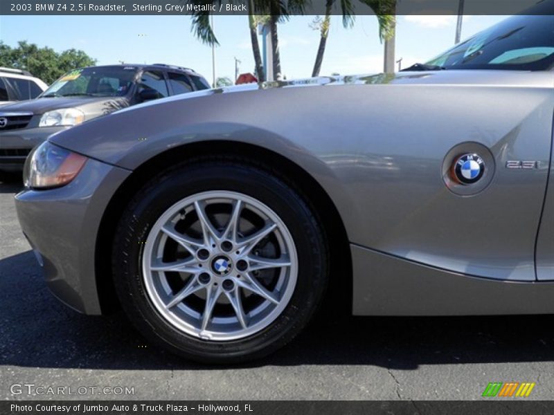 Sterling Grey Metallic / Black 2003 BMW Z4 2.5i Roadster