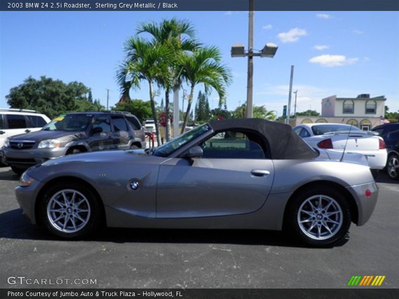 Sterling Grey Metallic / Black 2003 BMW Z4 2.5i Roadster