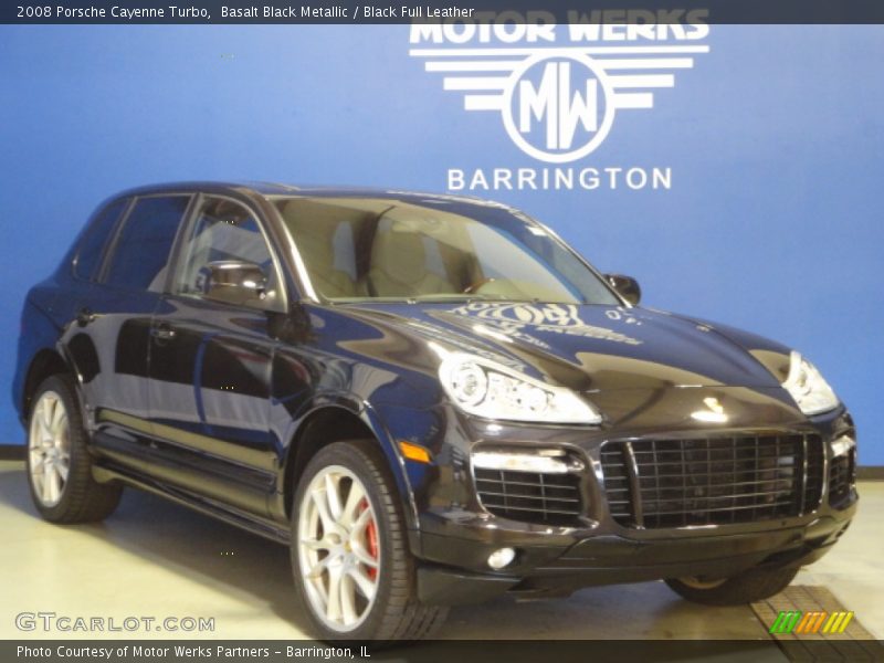 Basalt Black Metallic / Black Full Leather 2008 Porsche Cayenne Turbo