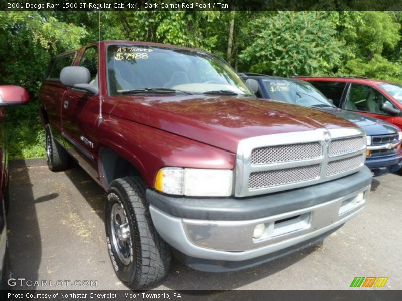 Dark Garnet Red Pearl / Tan 2001 Dodge Ram 1500 ST Regular Cab 4x4