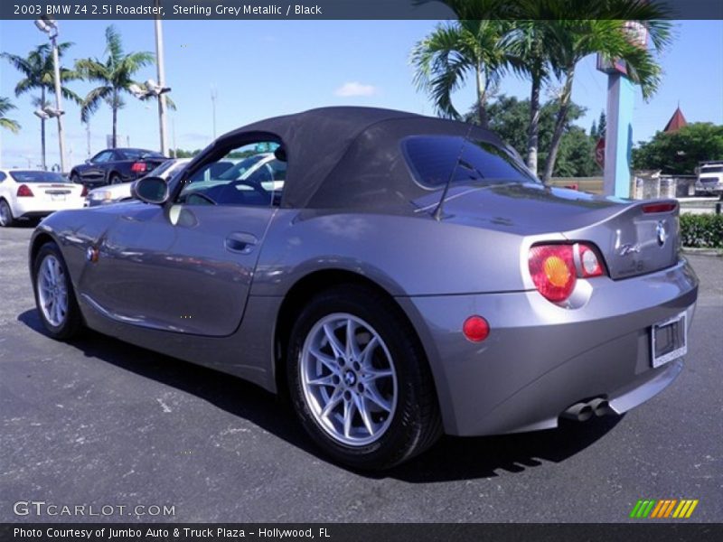 Sterling Grey Metallic / Black 2003 BMW Z4 2.5i Roadster