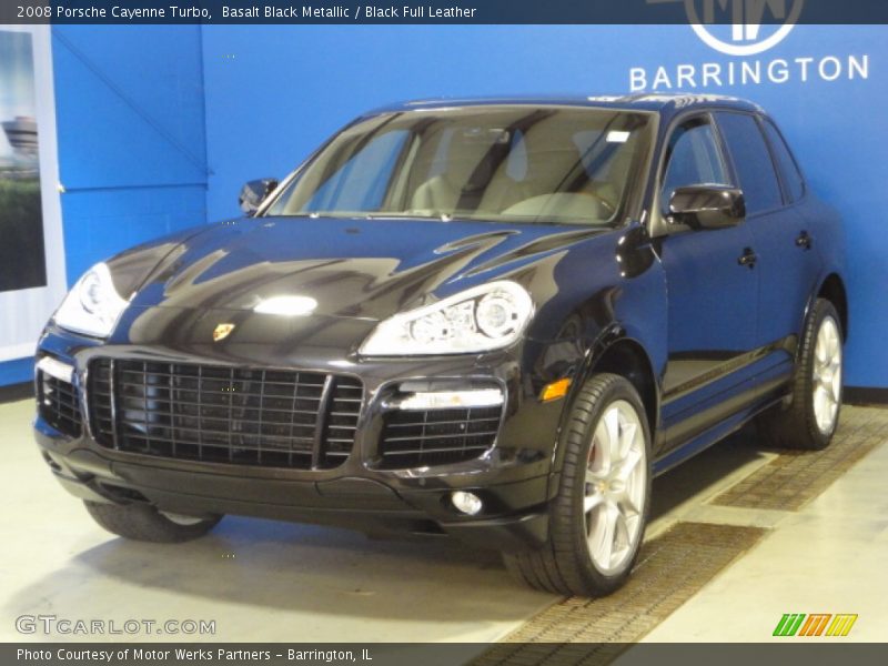Basalt Black Metallic / Black Full Leather 2008 Porsche Cayenne Turbo