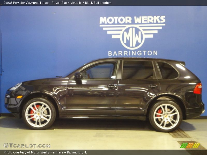 Basalt Black Metallic / Black Full Leather 2008 Porsche Cayenne Turbo