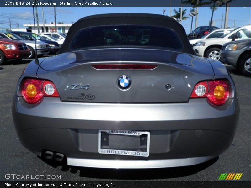Sterling Grey Metallic / Black 2003 BMW Z4 2.5i Roadster