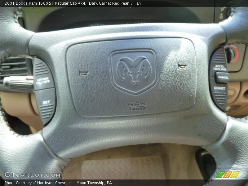 Dark Garnet Red Pearl / Tan 2001 Dodge Ram 1500 ST Regular Cab 4x4