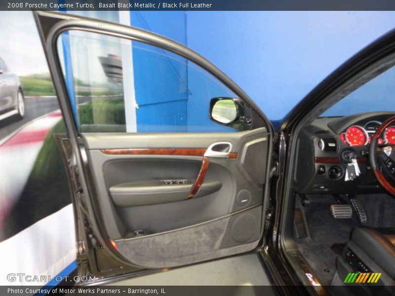 Basalt Black Metallic / Black Full Leather 2008 Porsche Cayenne Turbo