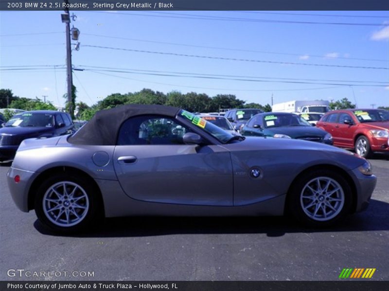 Sterling Grey Metallic / Black 2003 BMW Z4 2.5i Roadster