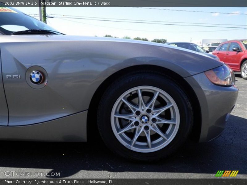 Sterling Grey Metallic / Black 2003 BMW Z4 2.5i Roadster