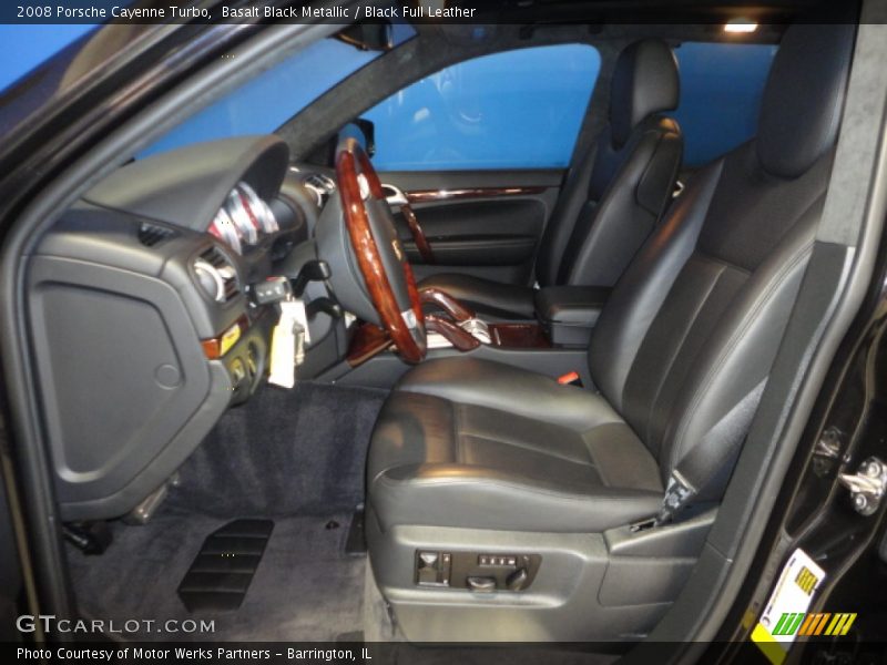 Basalt Black Metallic / Black Full Leather 2008 Porsche Cayenne Turbo