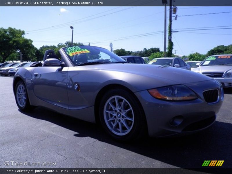 Sterling Grey Metallic / Black 2003 BMW Z4 2.5i Roadster