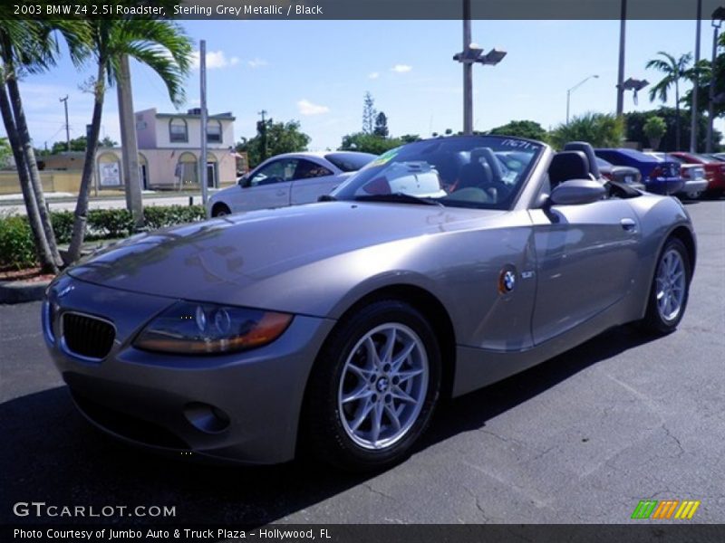 Sterling Grey Metallic / Black 2003 BMW Z4 2.5i Roadster