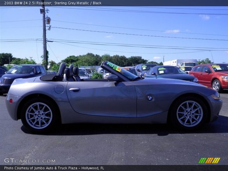 Sterling Grey Metallic / Black 2003 BMW Z4 2.5i Roadster