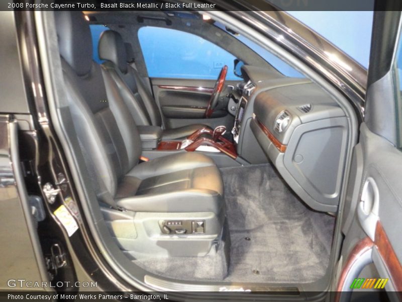 Basalt Black Metallic / Black Full Leather 2008 Porsche Cayenne Turbo