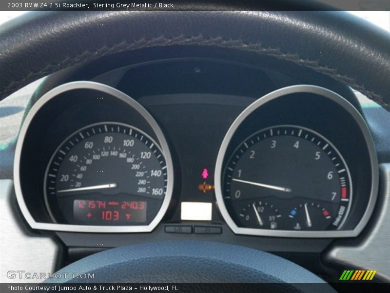 Sterling Grey Metallic / Black 2003 BMW Z4 2.5i Roadster
