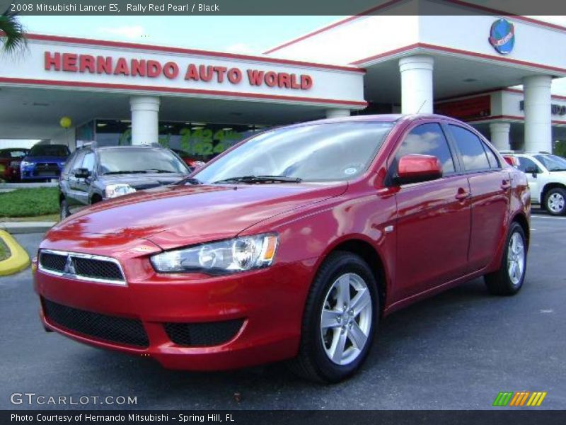 Rally Red Pearl / Black 2008 Mitsubishi Lancer ES