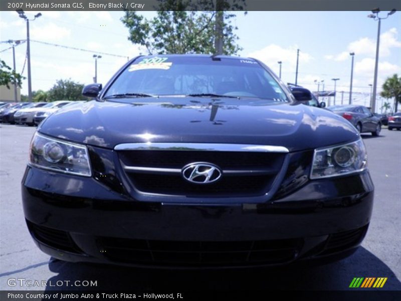 Ebony Black / Gray 2007 Hyundai Sonata GLS