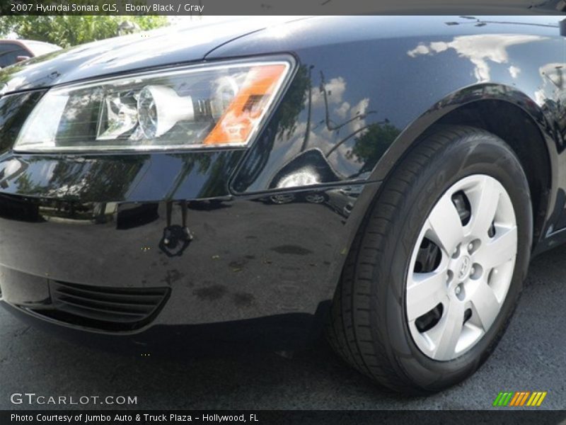 Ebony Black / Gray 2007 Hyundai Sonata GLS