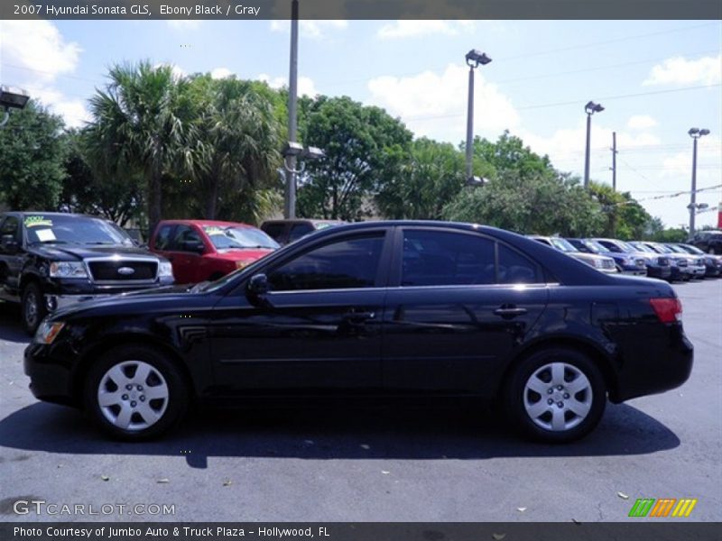 Ebony Black / Gray 2007 Hyundai Sonata GLS
