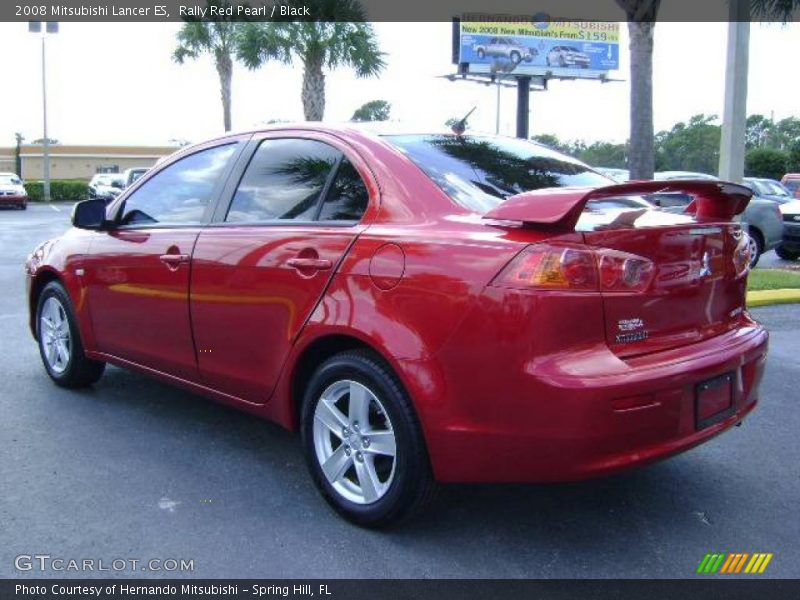 Rally Red Pearl / Black 2008 Mitsubishi Lancer ES