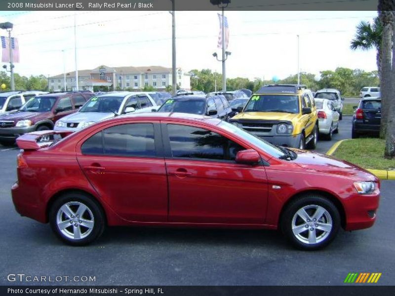 Rally Red Pearl / Black 2008 Mitsubishi Lancer ES