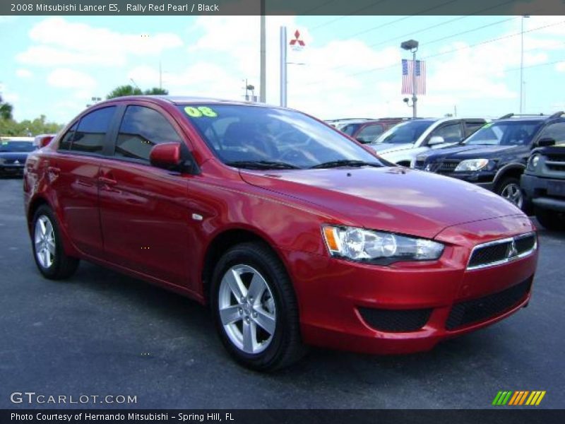 Rally Red Pearl / Black 2008 Mitsubishi Lancer ES