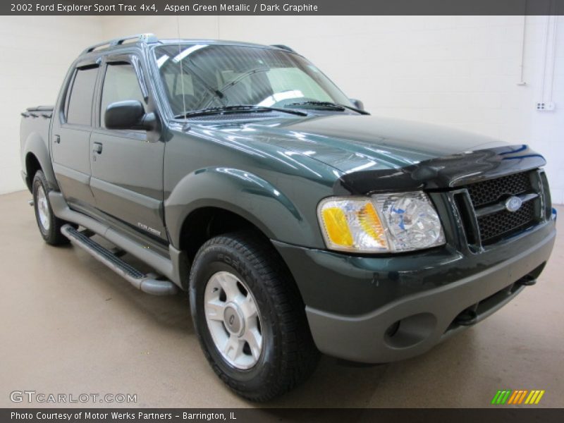 Aspen Green Metallic / Dark Graphite 2002 Ford Explorer Sport Trac 4x4