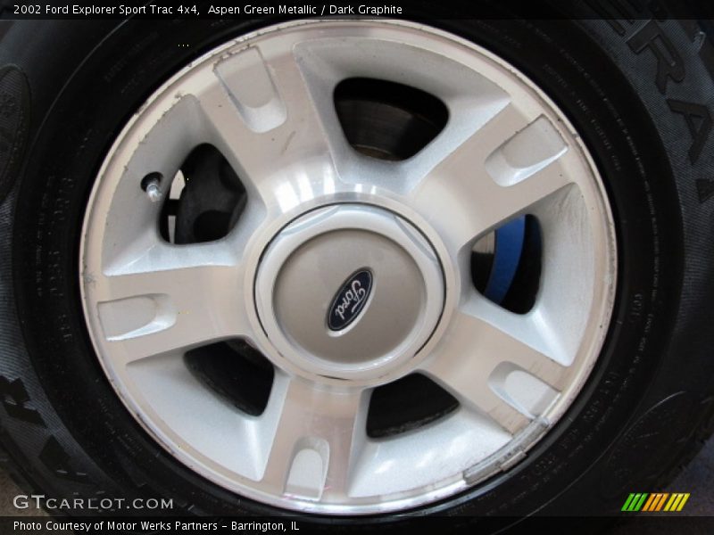 Aspen Green Metallic / Dark Graphite 2002 Ford Explorer Sport Trac 4x4