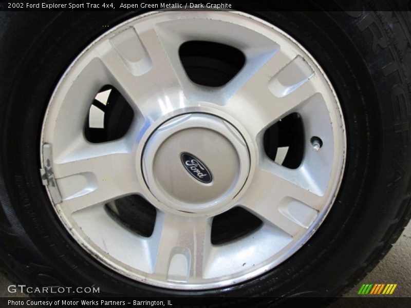 Aspen Green Metallic / Dark Graphite 2002 Ford Explorer Sport Trac 4x4