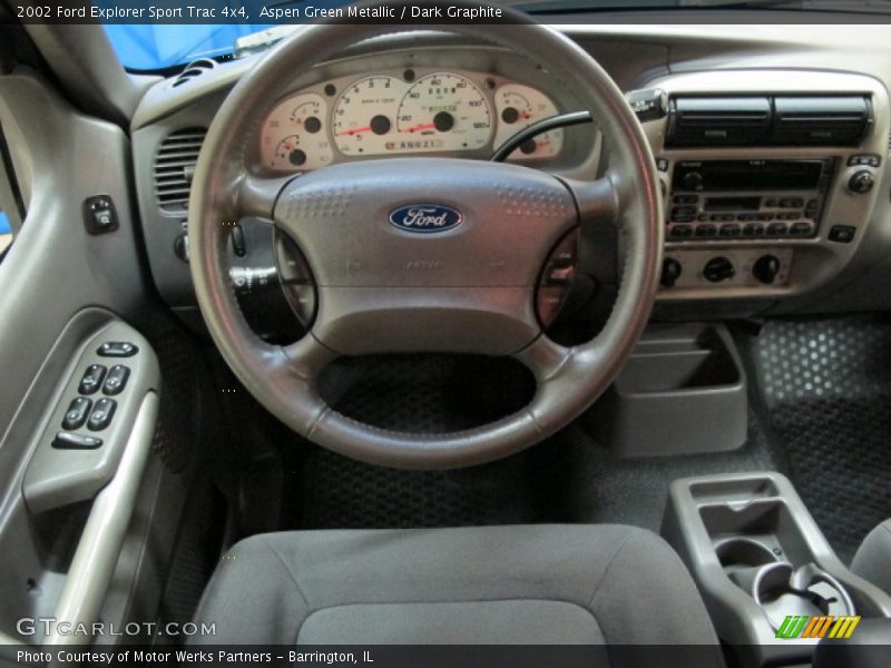 Aspen Green Metallic / Dark Graphite 2002 Ford Explorer Sport Trac 4x4