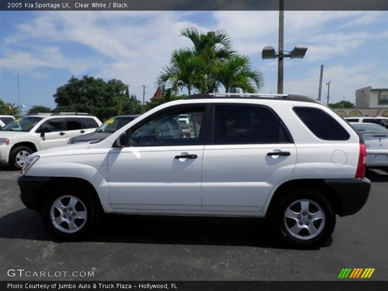 Clear White / Black 2005 Kia Sportage LX