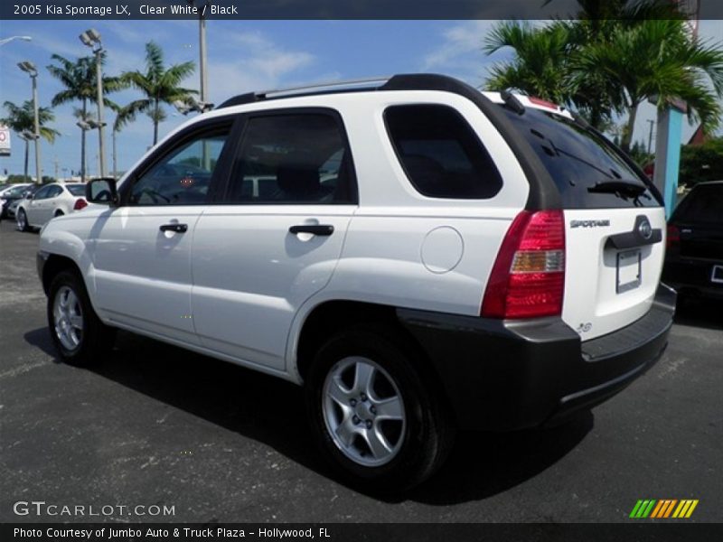 Clear White / Black 2005 Kia Sportage LX