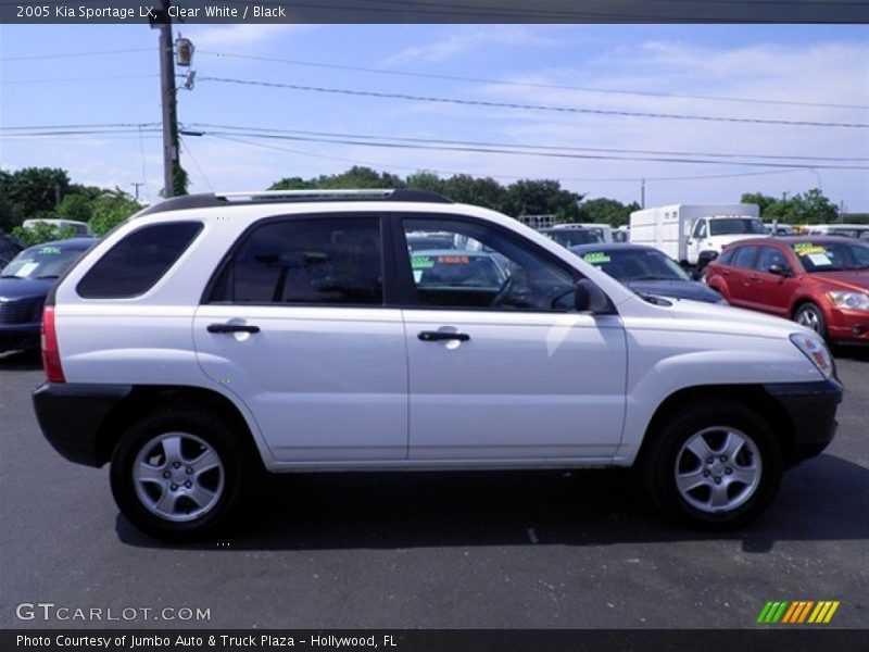 Clear White / Black 2005 Kia Sportage LX