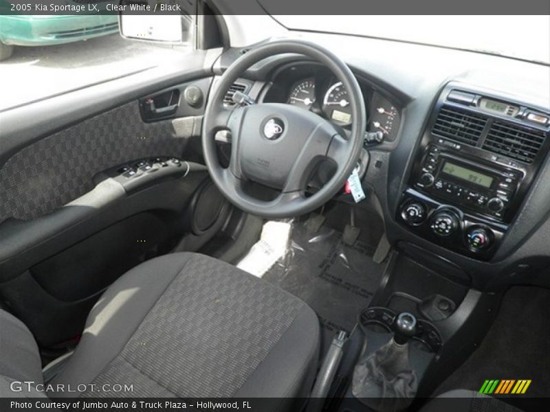 Clear White / Black 2005 Kia Sportage LX