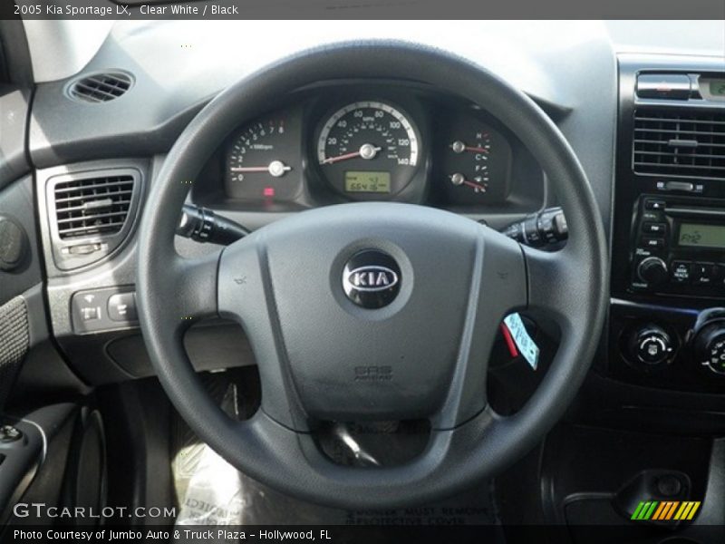 Clear White / Black 2005 Kia Sportage LX
