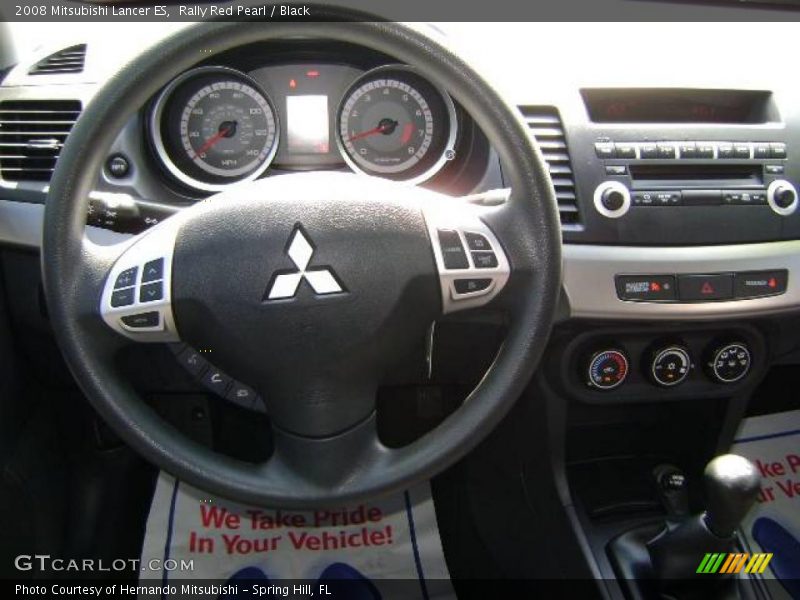 Rally Red Pearl / Black 2008 Mitsubishi Lancer ES