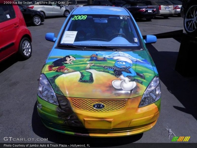 Sapphire Blue / Gray 2009 Kia Rio Sedan