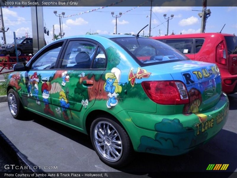 Sapphire Blue / Gray 2009 Kia Rio Sedan