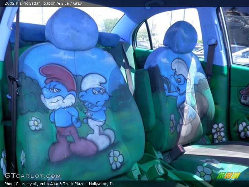 Smurf Painted Seats - 2009 Kia Rio Sedan
