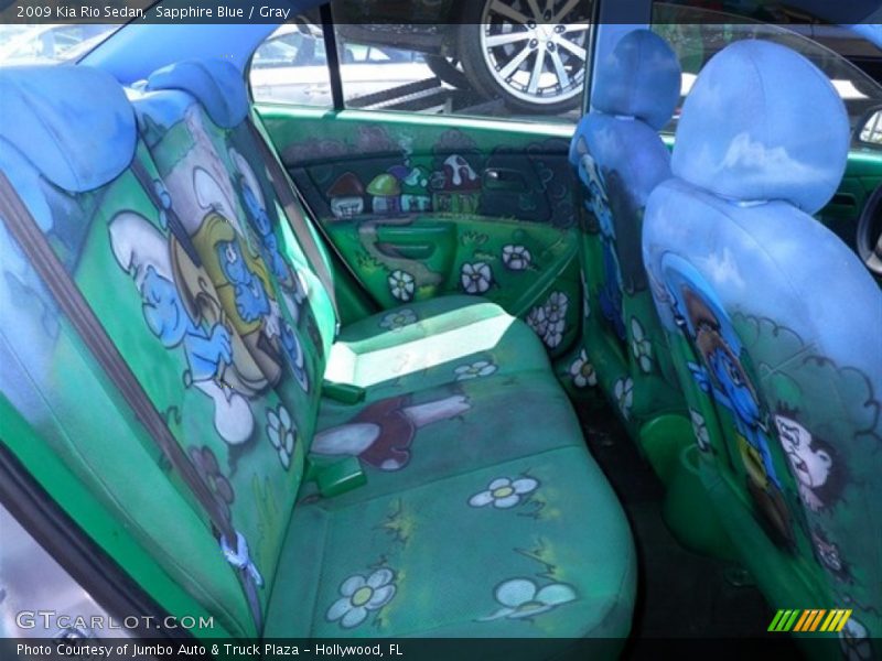 Smurf Painted Rear Seats - 2009 Kia Rio Sedan