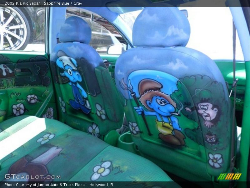 Smurf Painted Seat Backs - 2009 Kia Rio Sedan