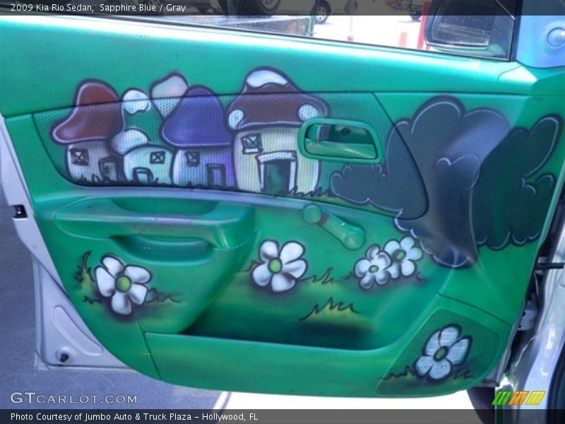 Sapphire Blue / Gray 2009 Kia Rio Sedan
