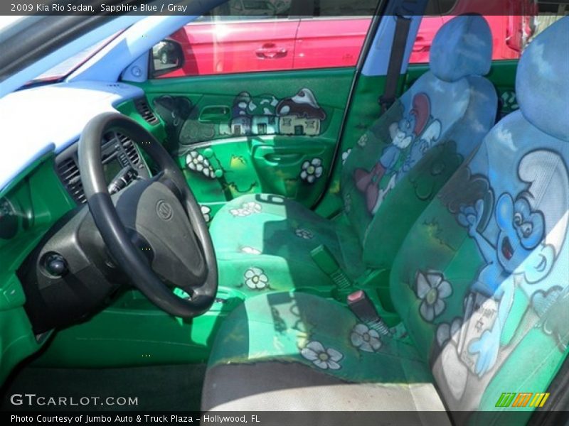 Sapphire Blue / Gray 2009 Kia Rio Sedan