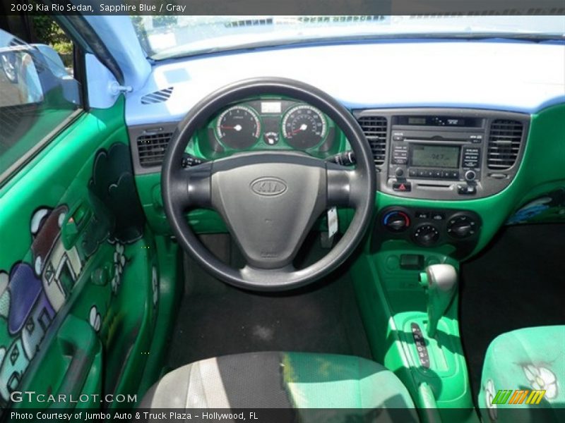 Sapphire Blue / Gray 2009 Kia Rio Sedan