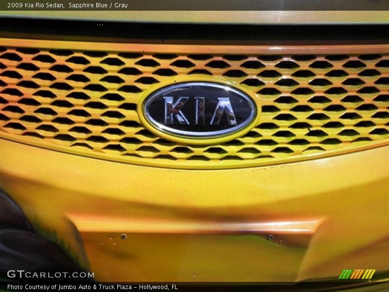 Sapphire Blue / Gray 2009 Kia Rio Sedan