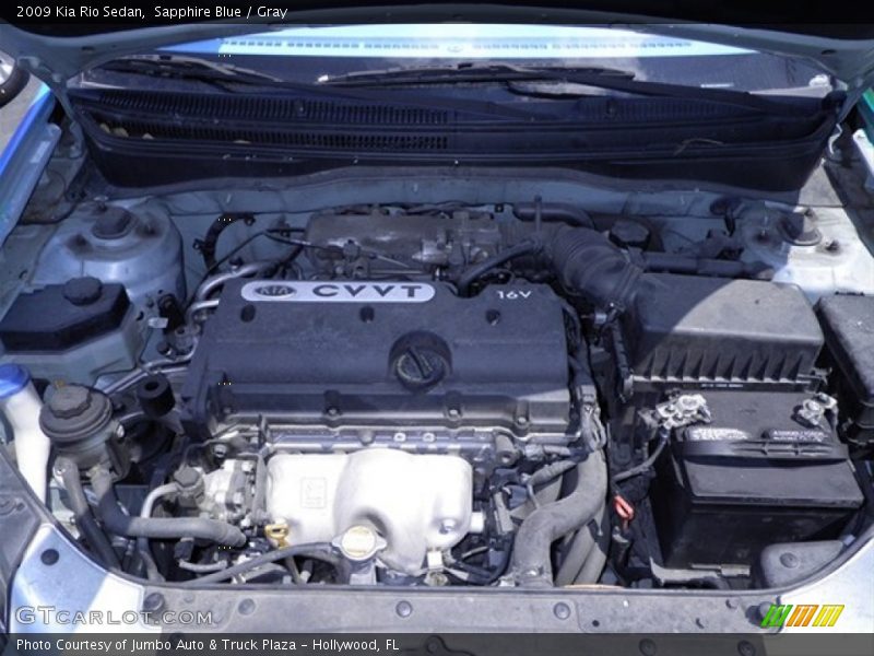  2009 Rio Sedan Engine - 1.6 Liter DOHC 16-Valve CVVT 4 Cylinder